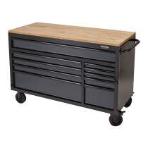Draper 08227 B100-56G Bunker® Workbench Roller Tool Cabinet, 10 Drawer, 56", Grey