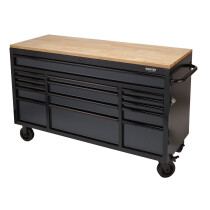 Draper 08238 B100-61G Bunker® Workbench Roller Tool Cabinet, 15 Drawer, 61", Grey