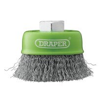 Draper 08052 WBC9 Stainless Steel Crimped Wire Cup Brush, 75mm, M14