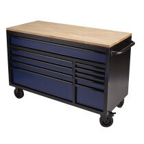 Draper 08237 B100-56B Bunker® Workbench Roller Tool Cabinet, 10 Drawer, 56", Blue
