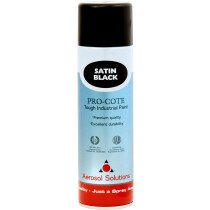 Censol 0826M Pro-Coat Satin Black Aerosol 500ml (Pack of 12)