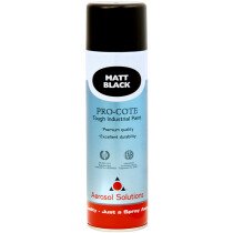 Censol 0837 Pro-Coat Matt Black Aerosol 500ml (Pack of 12)
