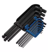 Draper 08380 HB9MM Expert 9 Piece Metric Hexagon and Ball End Hexagon Key Set