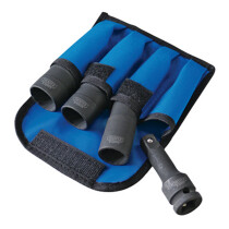 Draper 09539 LWN/DS4 Expert 4 Piece 1/2" Sq. Dr. Wheel Nut Double Impact Socket Kit
