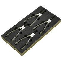 Draper 09930 PL-EX/CP-EVA Expert Circlip Pliers Set In Eva Foam Tray, 180mm (4 Piece)