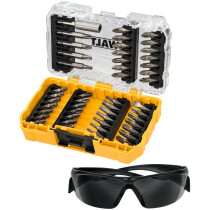 DeWalt DT70703-QZ 47pc Screwdriver Bit Set with Safety Glasses in Tough Case