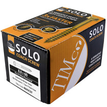 10.0mm x 60mm Solo Coach Screw ZYP (Box of 50) 1060SCSY Timco
