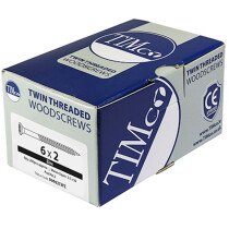 No. 10 x 1.1/4" Twin Woodscrew PZ2 CSK - BZP (Box of 200) 10114CWZ Timco