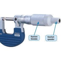 Mitutoyo 102-707 Ratchet-Thimble 'Constant-Force' Micrometers 0-25mm x 0.001mm