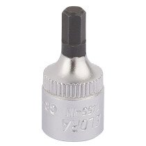 Elora 1455-IN 4mm 1/4" Square Drive Hexagon Screwdriver Socket 11125