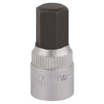 Elora 1455-IN 8mm 1/4" Square Drive Hexagon Screwdriver Socket 11128