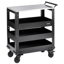Draper 11585 B400-3TCR/SS Bunker® 3 Tier Trolley With Pull Handle And Stainless Steel Worktop, 714mm