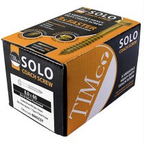 12.0mm x 130mm Solo Coach Screw ZYP (Box of 25) 12130SCSY Timco