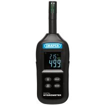 Draper 12444 Handheld Digital Hygrometer - Humidity and Temperature Meter, 0-100% RH and -20 to +70°C
