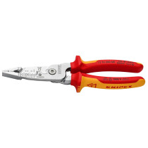 KNIPEX 13 76 200 ME Wire Stripper 13192 Metric Version Insulated With Multi-Component Grips, VDE-Tested Chrome-Plated 200mm