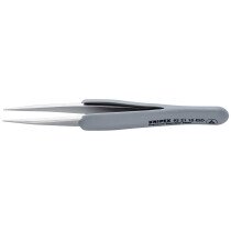 KNIPEX 92 21 10 ESD Precision Tweezers With Rubber Handles 13193 ESD, 123mm
