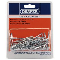 Draper 14010 RIV 50 x 4mm x 15.8mm Blind Rivets
