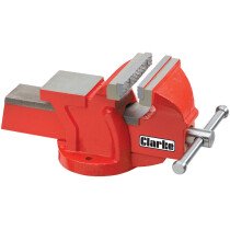 Clarke 6504003 CV6RB 150mm Workshop Vice, Fixed Base, Red