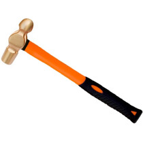 Bahco NS506-450-FB Non Sparking Ball Pein Hammer Aluminium Bronze AL-BR with Fibreglass Handle 1lb (450g)