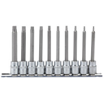 Draper 16310 D-TX/10/100 3/8" Sq. Dr. 100mm Long TX Star® Socket Bit Set (10 Piece)