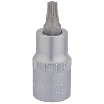 Draper 16312 H-TX/B T40 x 55mm 1/2" Square Drive TX Star Socket Bit