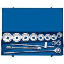 Draper 16441 T13MM/B 1" Sq. Dr. Metric Socket Set in Metal Case (13 Piece)