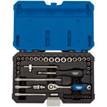 Draper 16445 B40AMN/SG Expert Combined Mm/Af Socket Set, 1/4" Sq. Dr. (40 Piece)