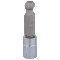 Draper 16294 D-HEX-BALL/B 3/8" Sq. Dr. Ball End Hexagonal Socket Bits (11mm)