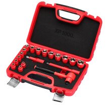 Draper 16306 XP1000-3/8 Xp1000® Vde Metric Socket Set, 3/8"  Sq. Dr. (19 Piece)
