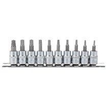 Draper 16332 D-TXT/10/55 3/8" Sq. Dr. 48mm Long TX Star® Security Socket Bit Set (10 Piece)