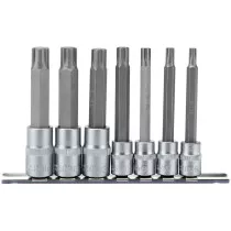 Draper 16346 RIBE/7/SET/B 3/8", 1/2" Sq. Dr. Ribe®. Socket Bit Set (7 Piece)