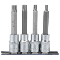 Draper 16350 H-SPLINE/4/100 1/2" Sq. Dr. Spline Socket Bit Set (4 Piece)
