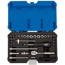 Draper 16464 B40AMN/B 1/4" Drive Metric/Imperial AF Combined Socket Set (40 Piece)