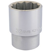 Draper 16699 T-MM/B 3/4" Square Drive 12 Point Socket (32mm)