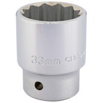 Draper 16700 T-MM/B 3/4" Square Drive 12 Point Socket (33mm)
