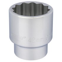 Draper 16705 T-MM/B 3/4" Square Drive 12 Point Socket (42mm)