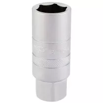 Draper 16776 DT-PLUG/MS 3/8" Square Drive 12mm Thread 6 Point Satin Chrome Spark Plug Socket (18mm Socket)
