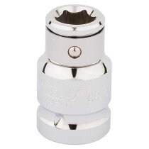Draper 16811 H-BH/C 1/2" Square Drive x 10mm Hexagon Screwdriver Bit Holding Socket
