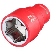 Draper 17663 XP1000-3/8-SOC Xp1000® Vde Socket, 3/8" Sq. Dr., 22mm