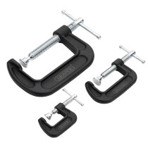 Draper 18989 GCLS3 Heavy Duty G Clamp Set (3 Piece)
