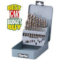 Clarke CHT383 19 Piece Cobalt Steel Drill Bit Set 1801383