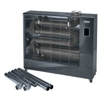 Draper 18104 DSH675/FLUE 230 V Far Infrared Diesel Heater With Flue Kit, 67,500 Btu/19.8k W