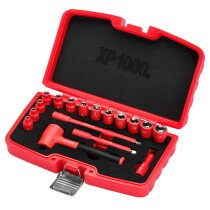 Draper 18115 XP1000-1/4 Xp1000® Vde Metric Socket Set, 1/4" Sq. Dr. (17 Piece)