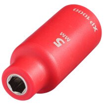 Draper 18653 XP1000-1/4-SOC Xp1000® Vde Socket, 1/4" Sq. Dr., 5mm