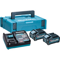 Makita 191K01-6 40v XGT Powersource Kit , 2x 40v - 4.0AH Batteries and Charger In Makpac Case