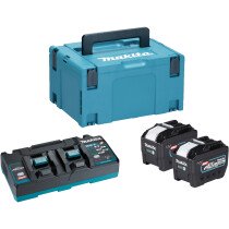 Makita 1910A1-7 40v XGT Powersource Kit , 2x 40v - 8.0AH Batteries and 110v Dual Charger In Makpac Case