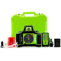 Imex 012-I66RX6-KIT Professional Horizontal Only Rotating Laser Level with LRX6 mm Receiver Including Tripod and Staff