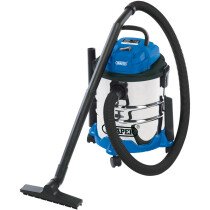 Draper 20515 WDV20BSS 20L 1250W 240V Wet and Dry Vacuum Cleaner with Stainless Steel Tank