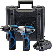 Draper 20849 Storm Force TP108VLI 10.8V Twinkit with 2x 1.5Ah Batteries