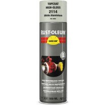 Rustoleum 2114 Hard Hat Topcoat 500ml Aerosol Spray Paint - White Aluminium RAL 9006